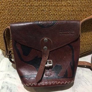 VINTAGE SMALL SADDLE LEATHER HANDBAGS